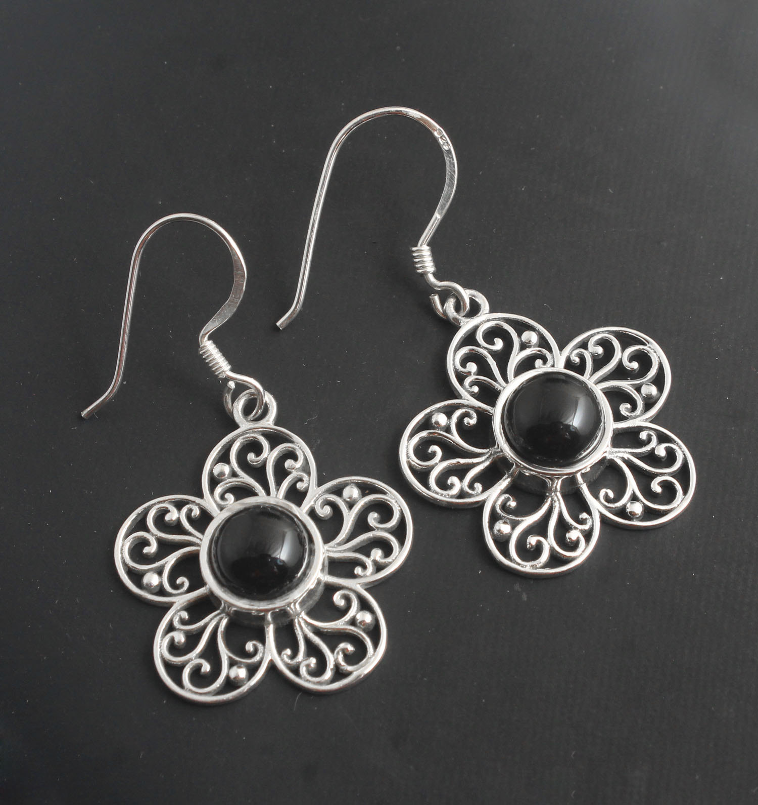 Black Onyx Earrings, Handmade Earring,